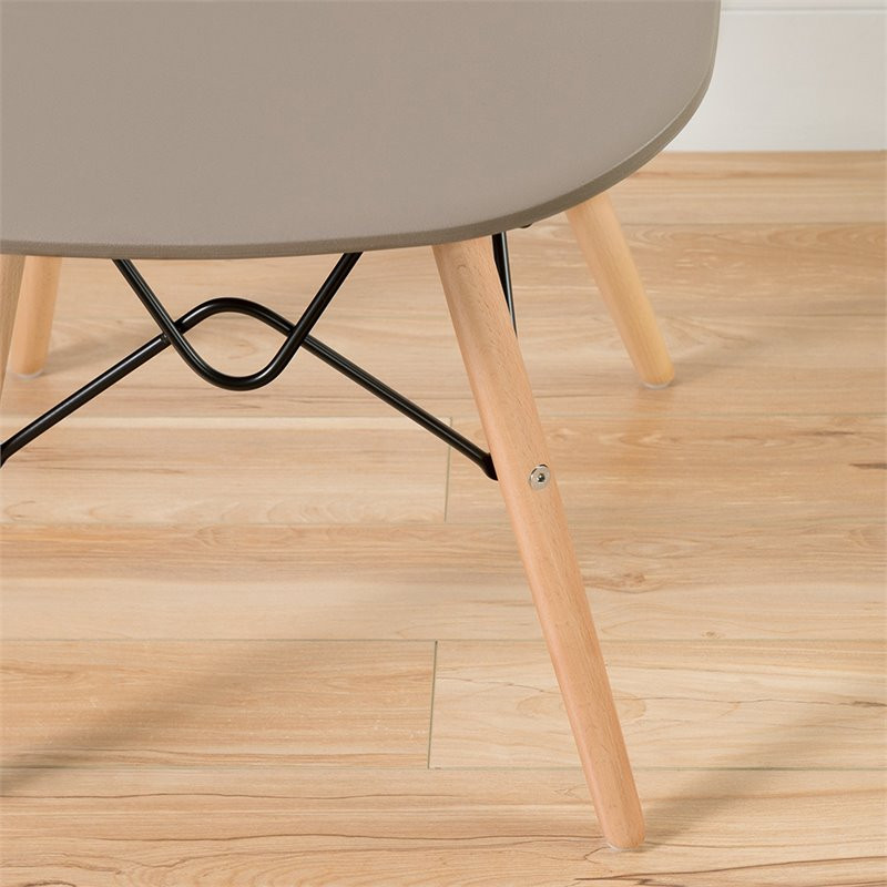 South Shore Annexe Eiffel Style Dining Side Chair in Clear and White   Midcentury   Dining Chairs   by Homesquare  Houzz