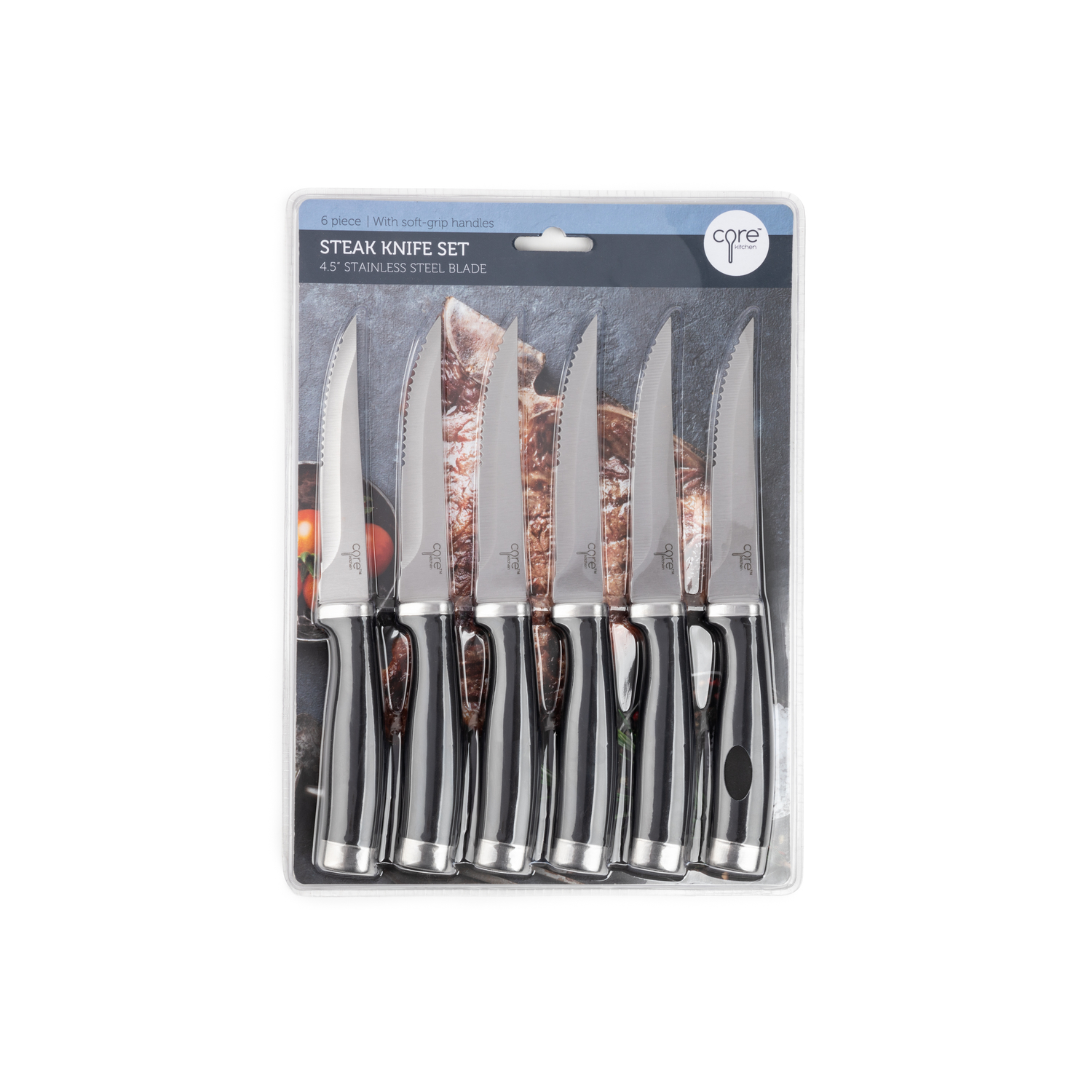 Core Kitchen Stainless Steel Steak Knife Set 6 pc