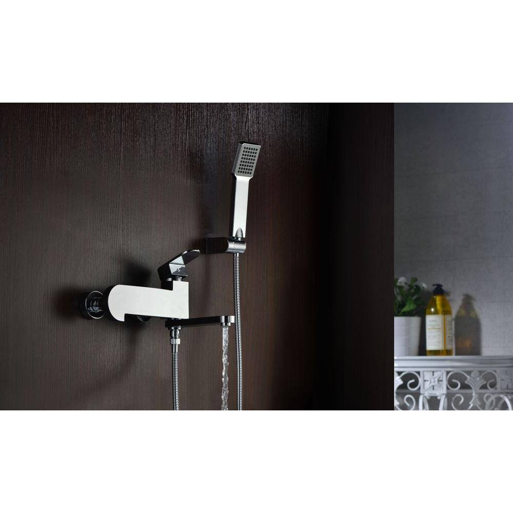 ANZZI Echo Series 1-Handle 1-Spray Tub and Shower Faucet in Polished Chrome (Valve Included) SH-AZ042