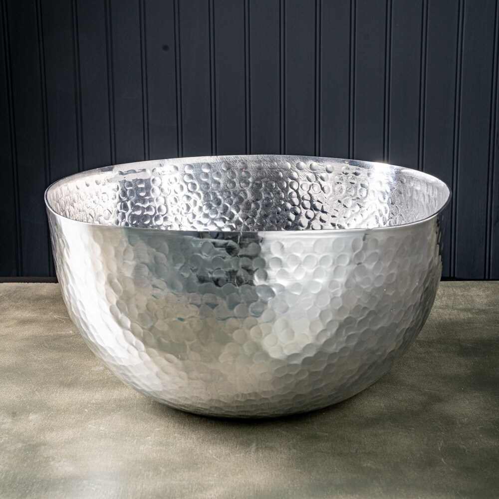 Handcrafted Hammered Stainless Steel Centerpiece Bowl