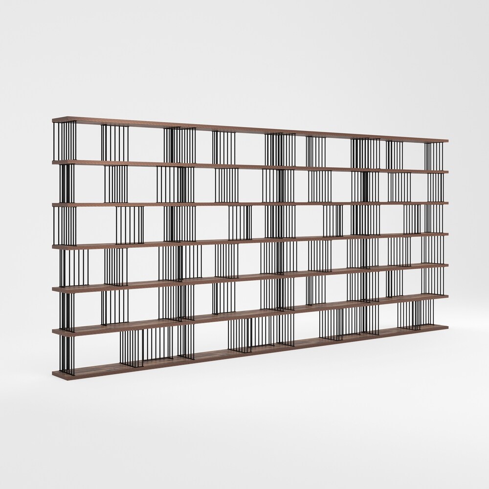 EVE Modern lron Display and Storage Oraanizer Room Divider Bookshelves   189*86.2*11.8 inches