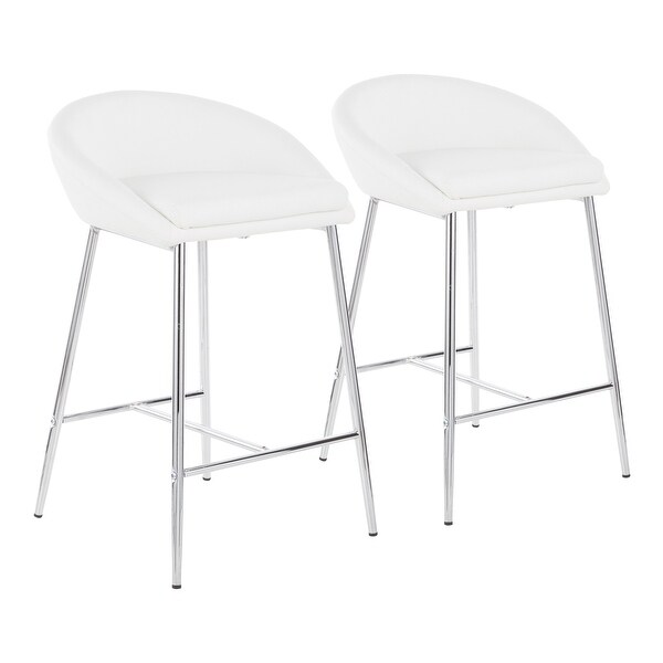 Silver Orchid Livesey 26-inch Faux Leather Counter Stool (Set of 2)