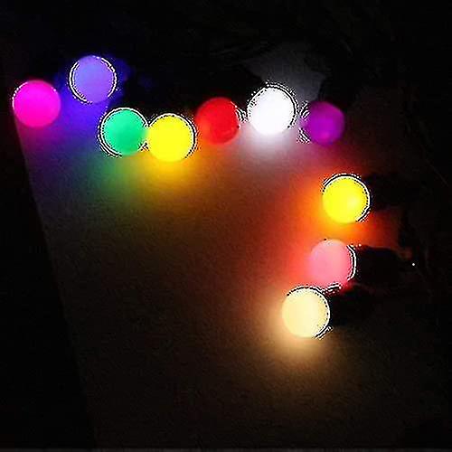 20pack Colored Bulbs Led 2w E27 G45 Lighting Bulbs，led Coloured Golfball Bulb， Mixed Colours Red Gre