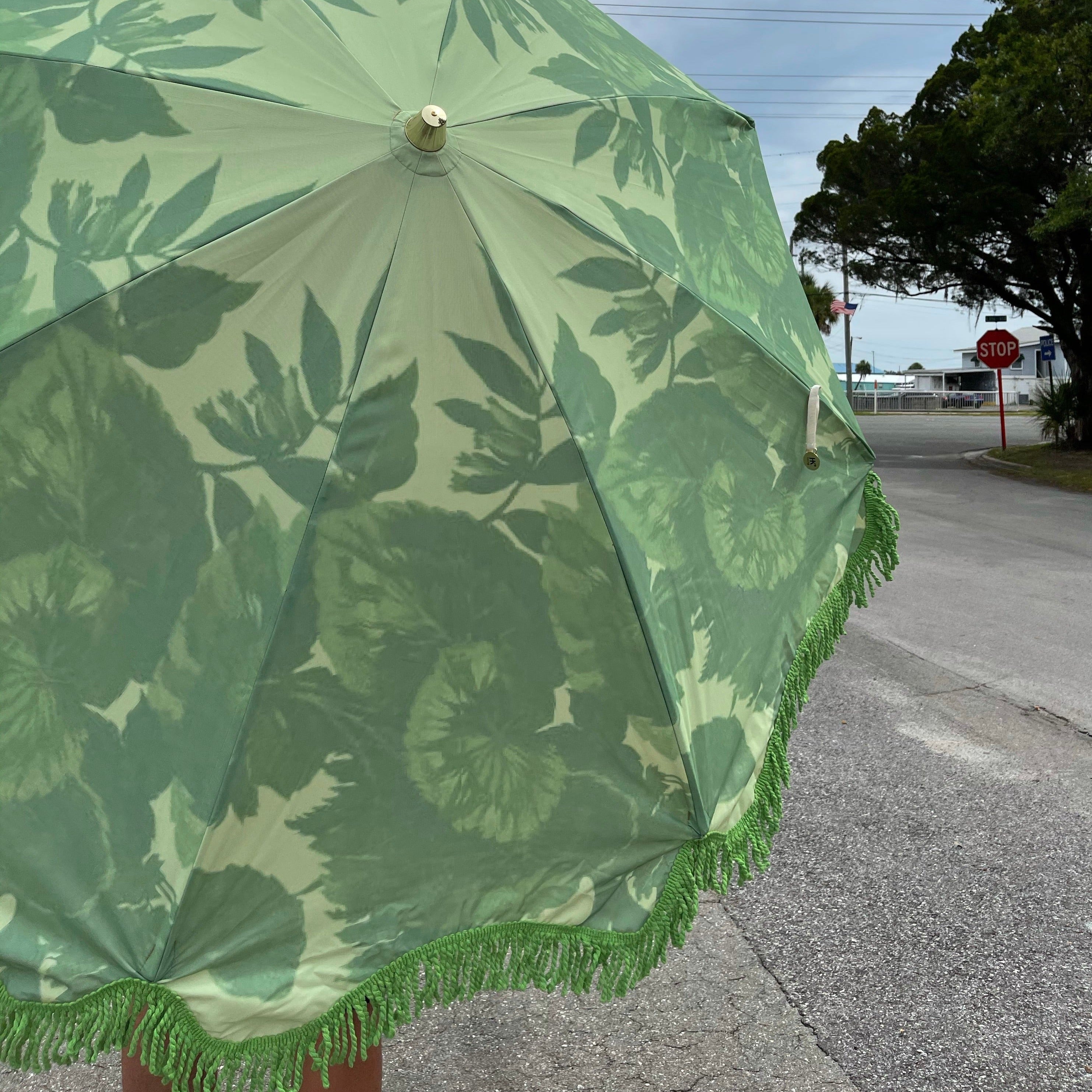 Patio & Beach umbrella floral pistachio