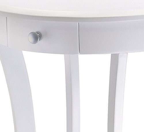 Modern Round Accent Table With Drawer and Shelf   Transitional   Side Tables And End Tables   by Imtinanz  LLC  Houzz