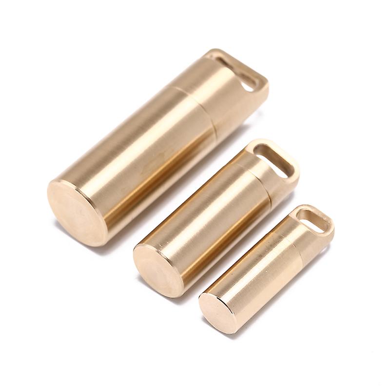 Born Pretty 3 Sizes Aluminium Alloy Pill Cases Multifunctional Brass Seal Cabin Waterproof Medicine Pill Drug Cigarette Cases S M L