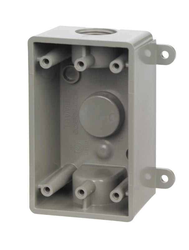 OUTLET BOX PLASTIC 1G 3H