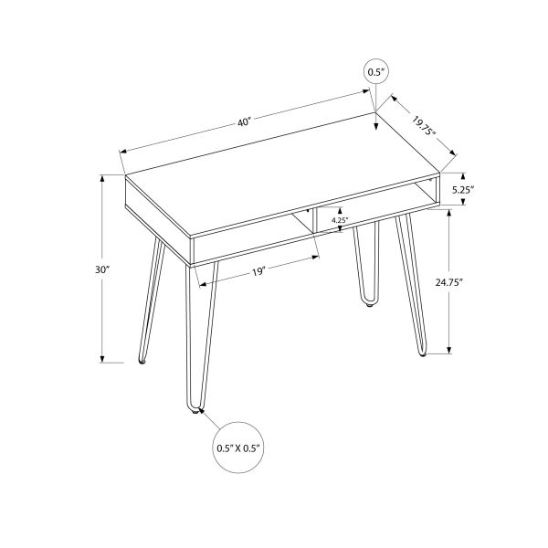 Computer Desk， Home Office， Laptop， Left， Right Set-up， Storage Drawers， 40