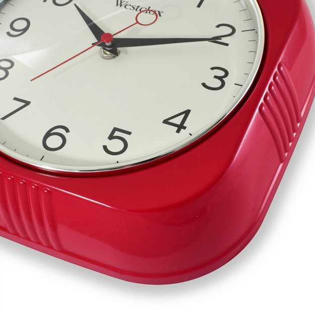 Retro Wall Clock Red Westclox