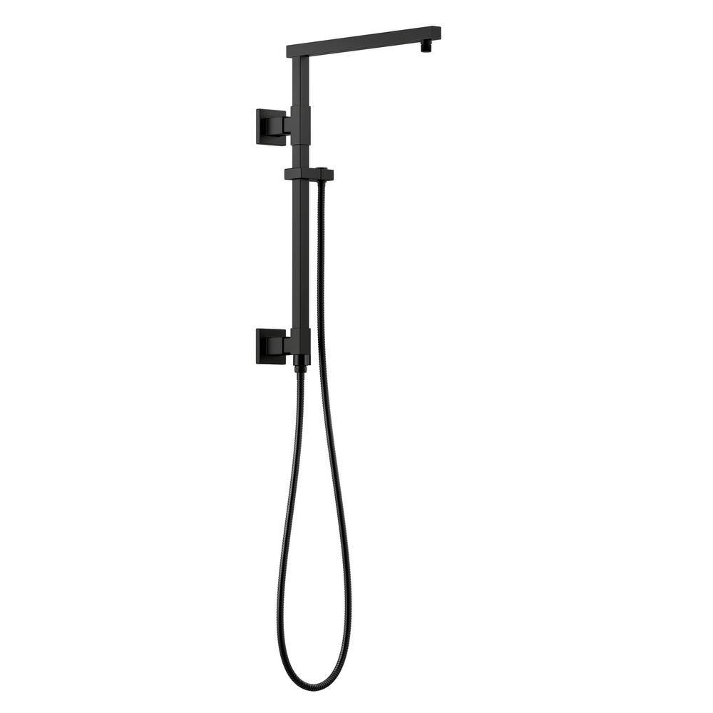 Delta Emerge 18 in. Angular Modern Column Shower Bar in Matte Black 58410-BL