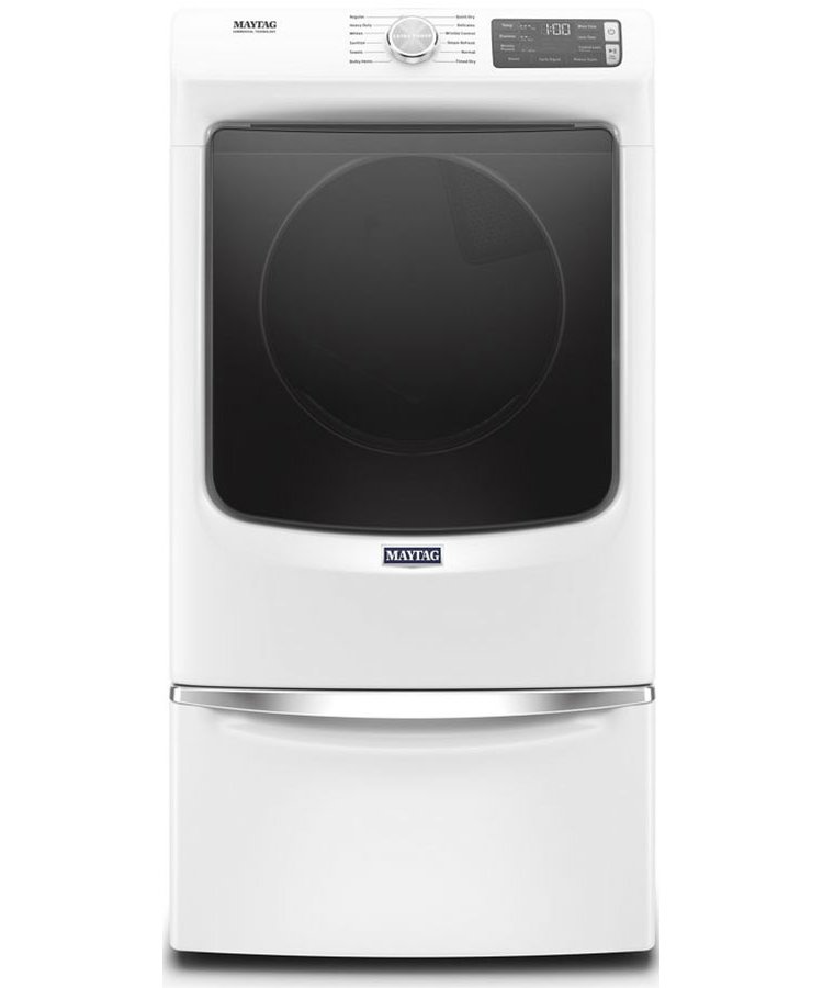 Maytag 7.3 Cu. Ft. White Front Load Gas Dryer With Extra Power Button And Quick Dry Cycle