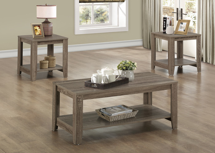 Table Set  3 Piece Set  Dark Taupe   Transitional   Coffee Table Sets   by GwG Outlet  Houzz