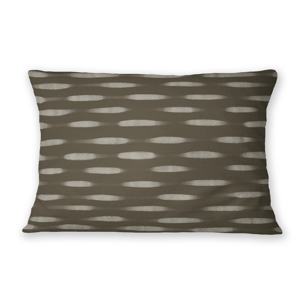 UNA BROWN IndoorOutdoor Lumbar Pillow By Kavka Designs