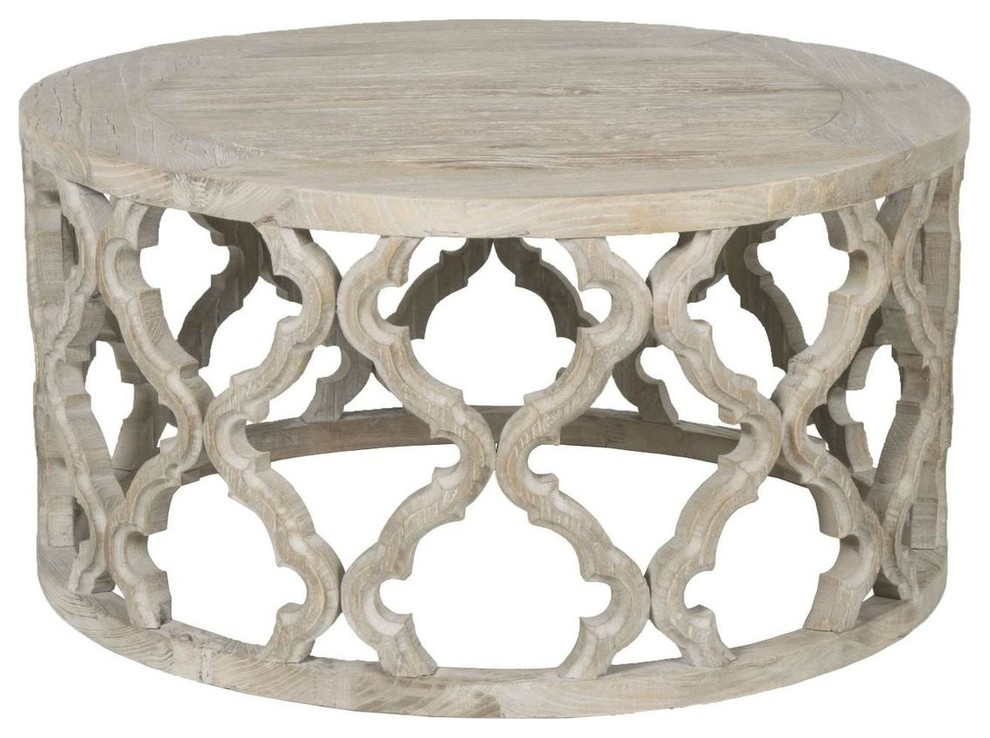 Orient Express Bella Antique Clover Coffee Table  Smoke Gray   Mediterranean   Coffee Tables   by Unlimited Furniture Group  Houzz