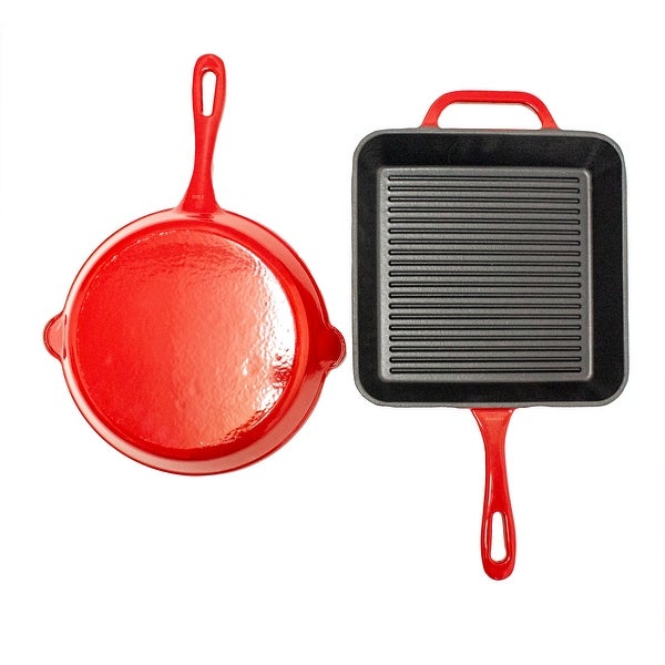 2pc Enamel on Cast Iron Set 10