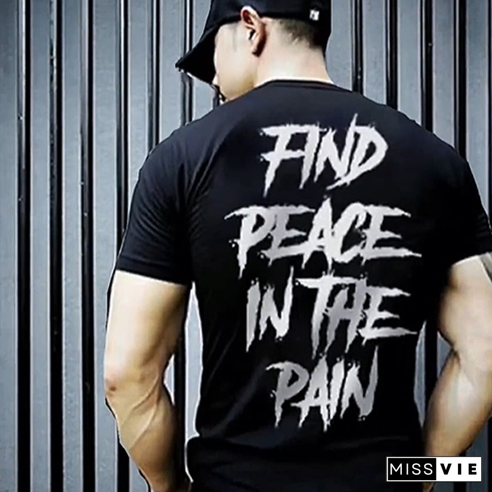 Find Peace In The Pain Printed T-Shirt