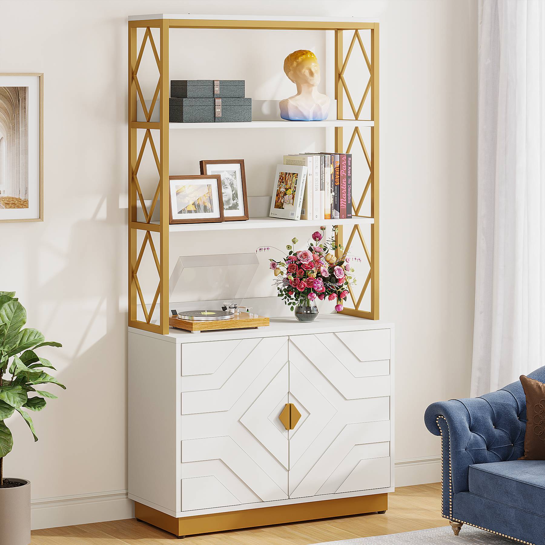 Bookshelf with Doors, 70.9