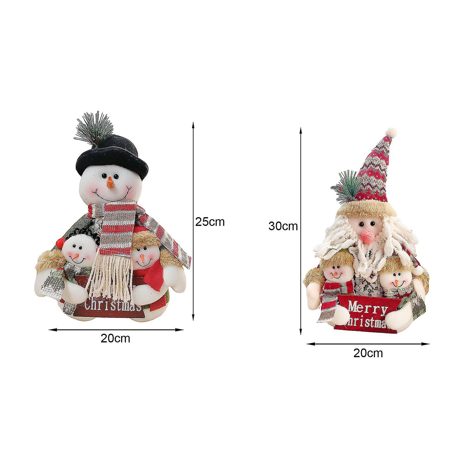 Christmas Plush Doll Plush Hat Merry Christmas Sign Adorable Handmade Gifts Scene Layout