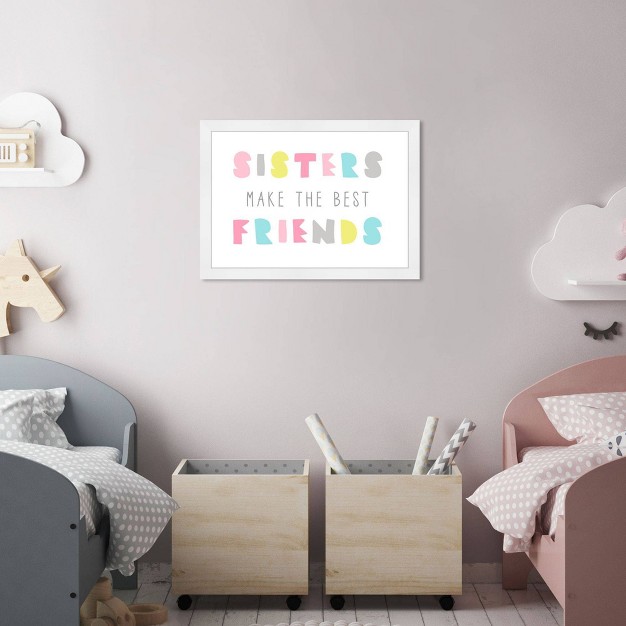 X 15 quot Best Friend Sisters Bright Typography And Quotes Framed Art Print Wynwood Studio