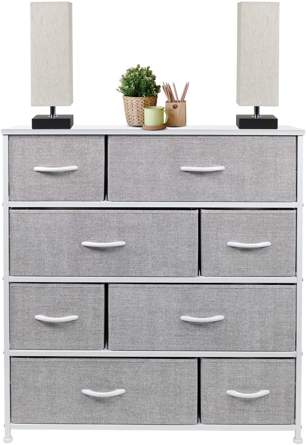 Sorbus Dresser with 8 Drawers- White