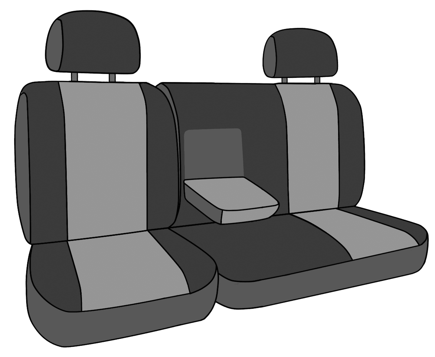 CalTrend Center Cordura Seat Covers for 2016-2019 Ford Explorer - FD514-04CC Blue Insert with Black Trim