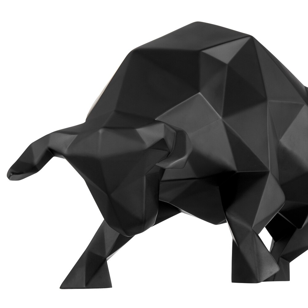 Geometric Bull Sculpture