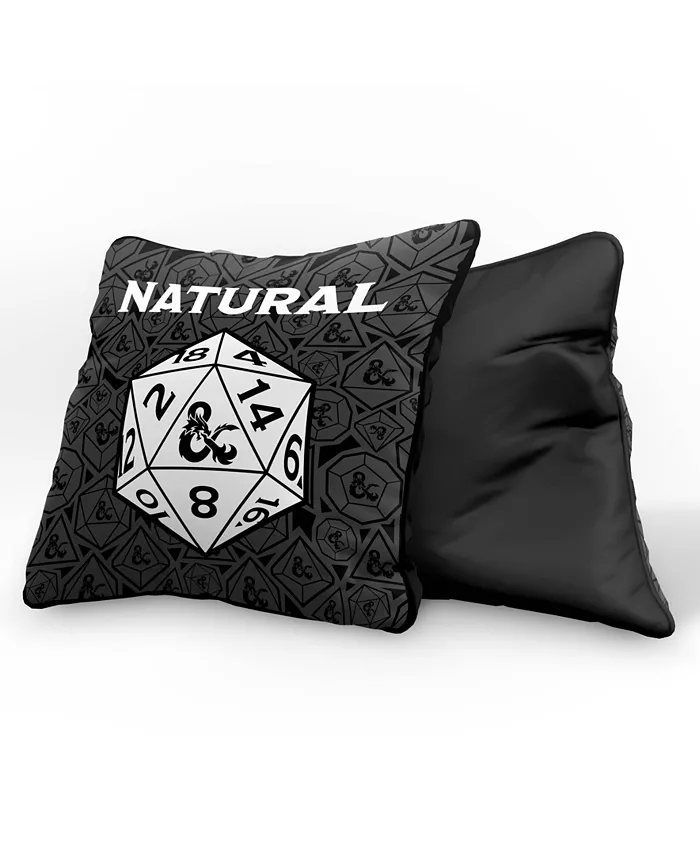 Dungeons and Dragons Natural 20 Pillow Cover  15 x 15