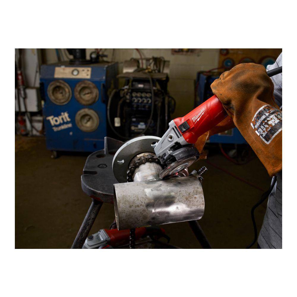 MW 11 Amp 4.5 in. Small Angle Grinder with Slide Lock-On Switch 6146-33