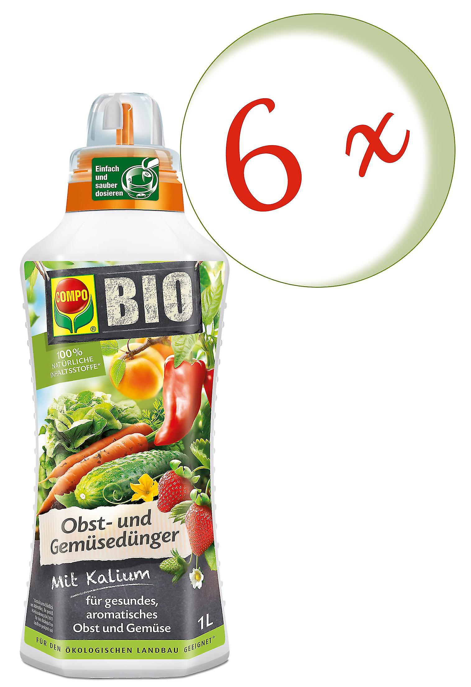 6 x COMPO BIO fruit and vegetables， 1 litre