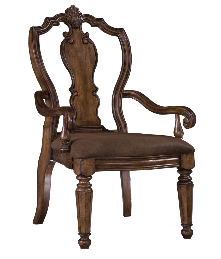 San Mateo Carved Back Arm Chair by Pulaski Furniture   Traditional   Dining Chairs   by Massiano  Houzz