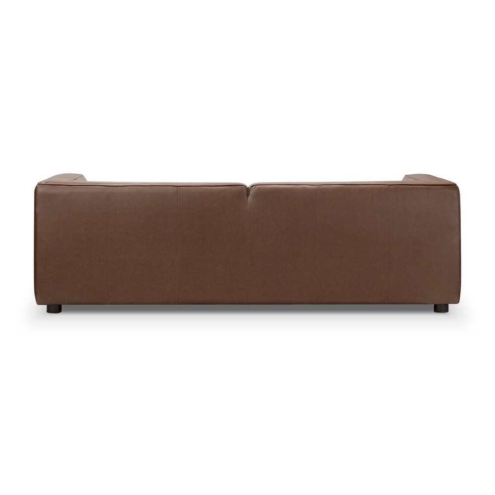 Abbyson Otto Modern Top Grain Leather Sofa