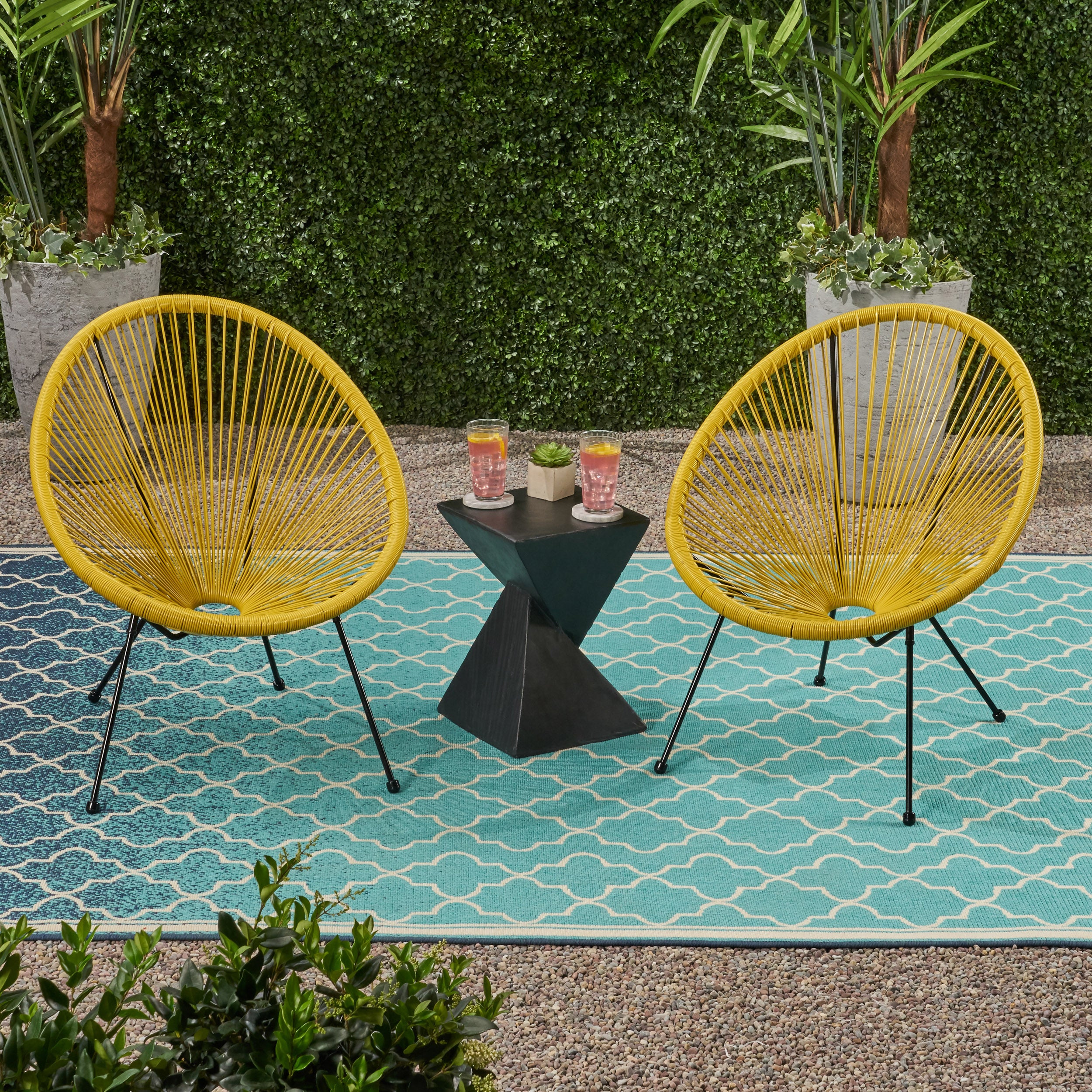 Major Outdoor Mexican String Weave Chair (Set of 2)