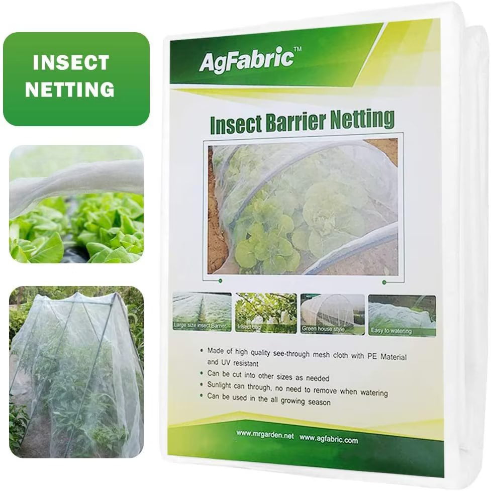 Agfabric Garden Netting Mesh Fabric Net Screen for Protecting Plants Vegetables Flowers Fruits, 6.5' x 10', 2 Pack