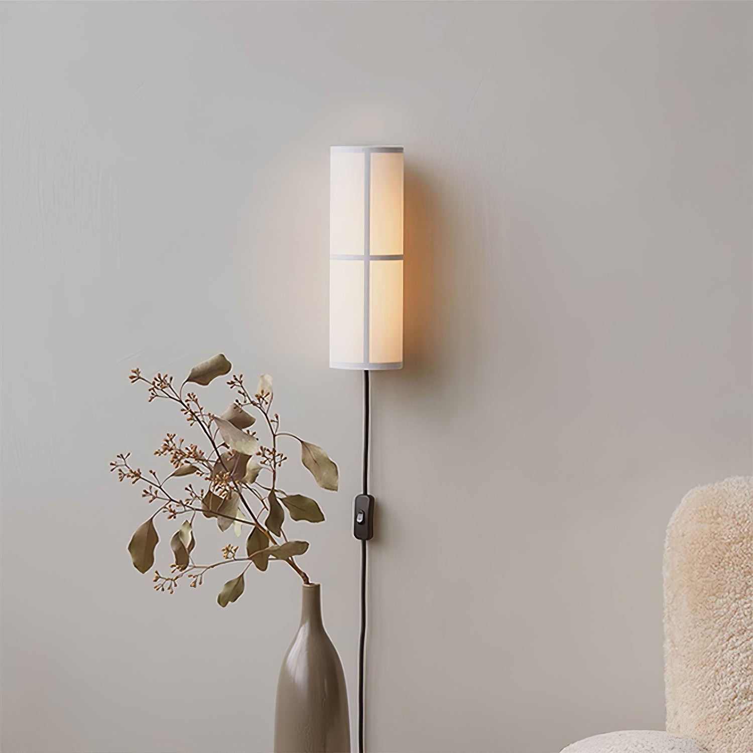 Cylinder Fabric Wall Lamp