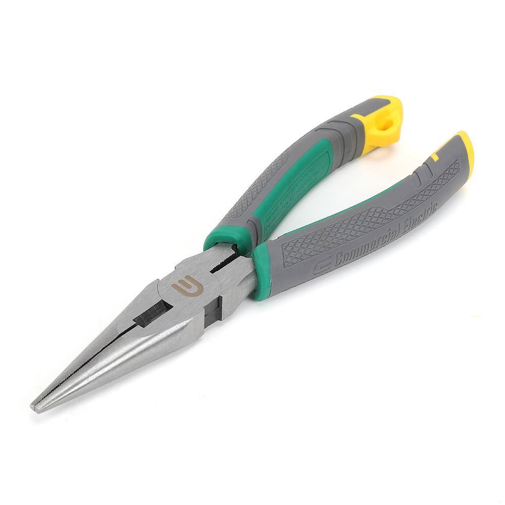 Commercial Electric 8 in. Long Nose Pliers CE180404