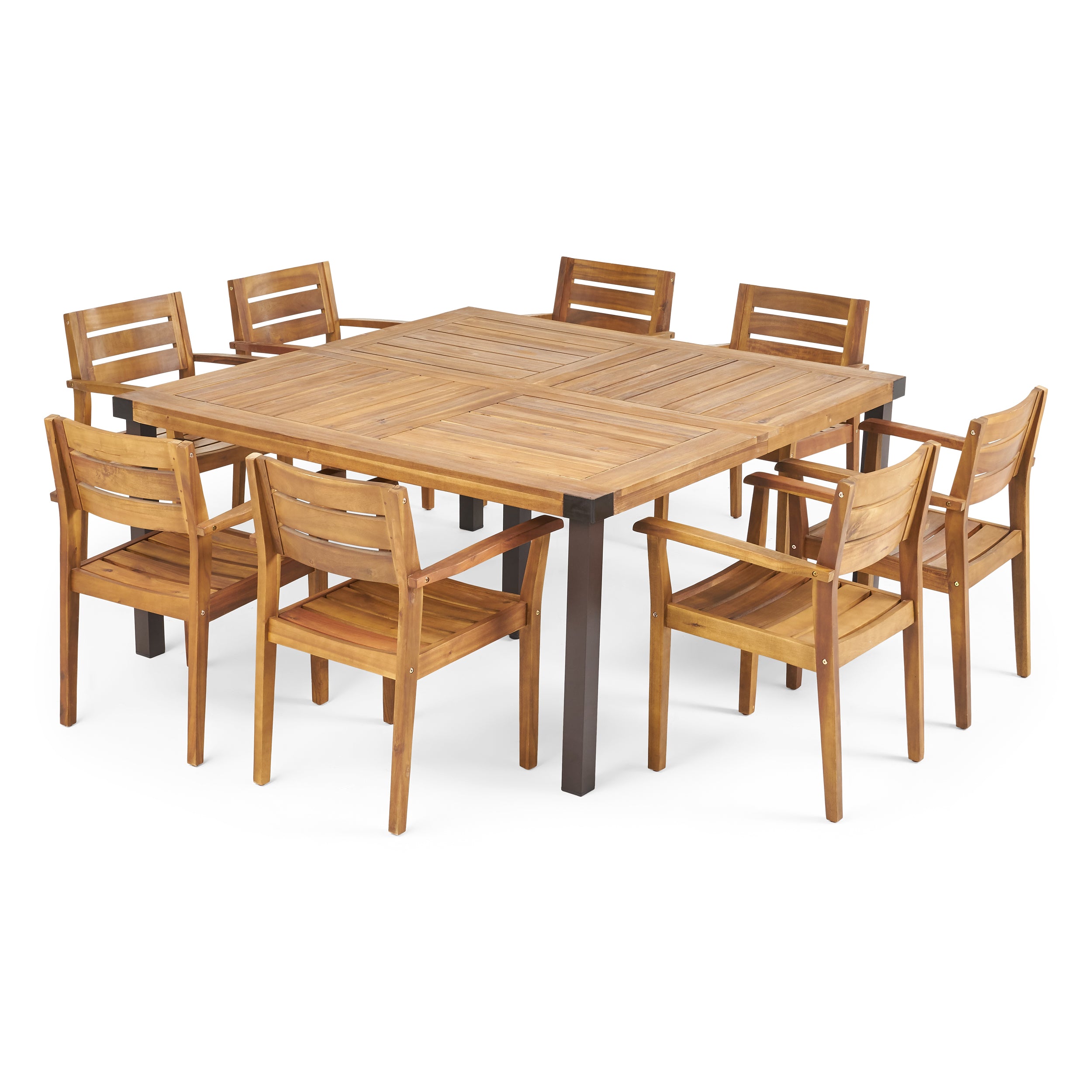 Cambriella Outdoor 8 Seater Acacia Wood Dining Set