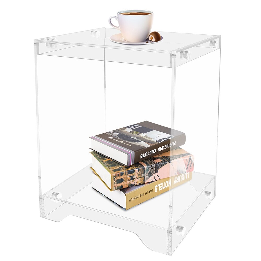 Furniture Clear Acrylic Side Table Accent Table Home Decor