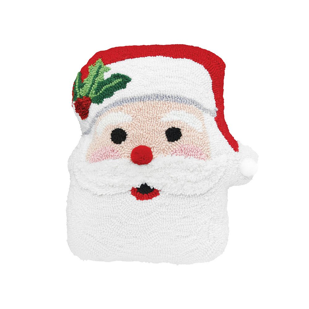 CandF Home St. Nick Santa Shaped Christmas Throw Pillow