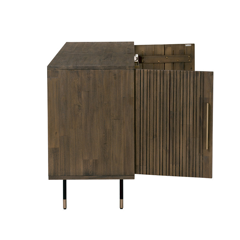 HAMILTON Sideboard Buffet Solid Acacia Wood 160cm - Toffee Colour