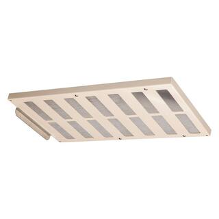 Master Flow 16.5 in. x 1.5 in. Rectangular Almond Built-In Screen Galvanized Steel Soffit Vent (Carton of 12) EMBER1A-12