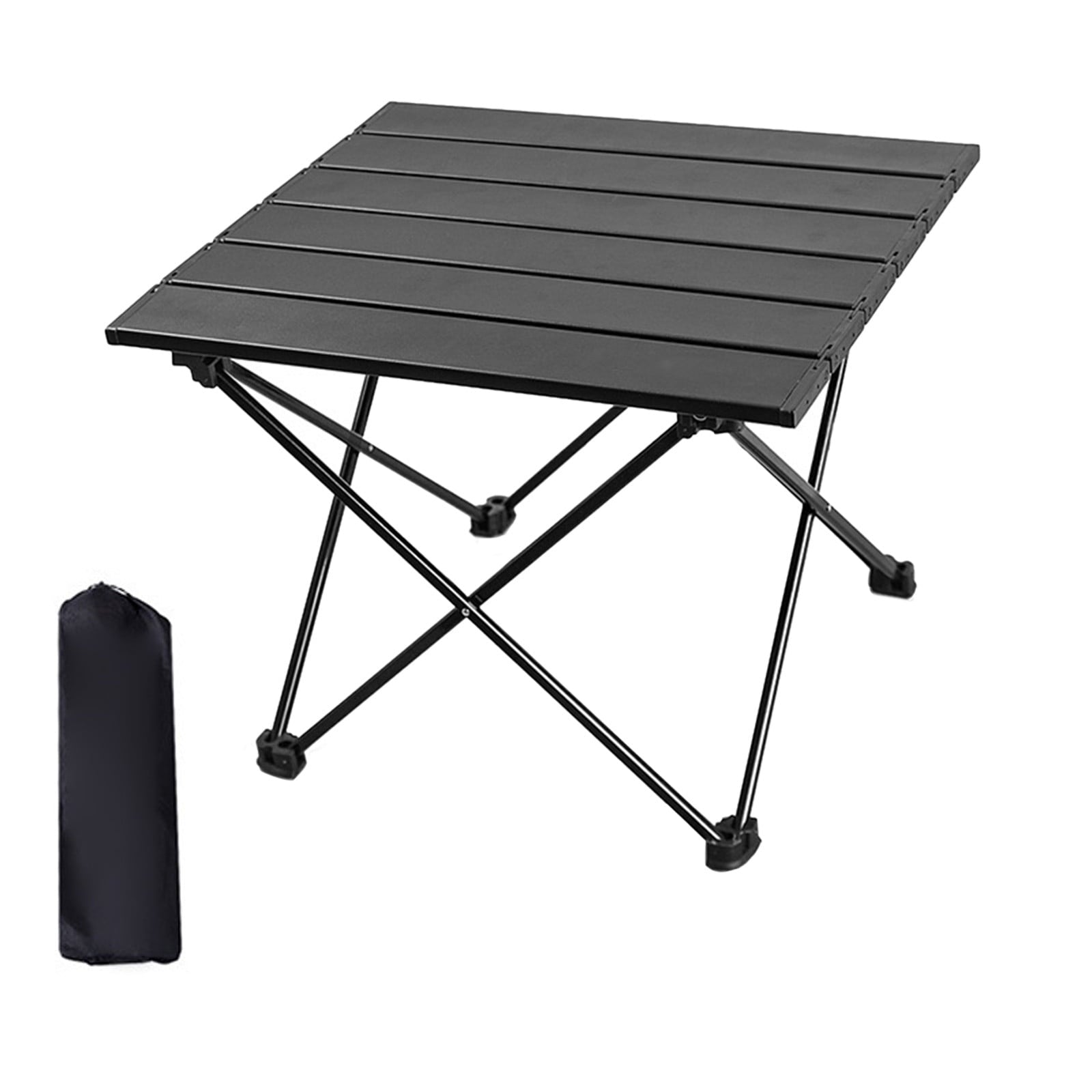 OAVQHLG3B Portable Camping Table Folding Table，Small Ultralight Folding Table with Aluminum Table Top and Carry Bag，Perfect for Outdoor，Picnic，BBQ，Cooking，Festival，Beach，Home Use