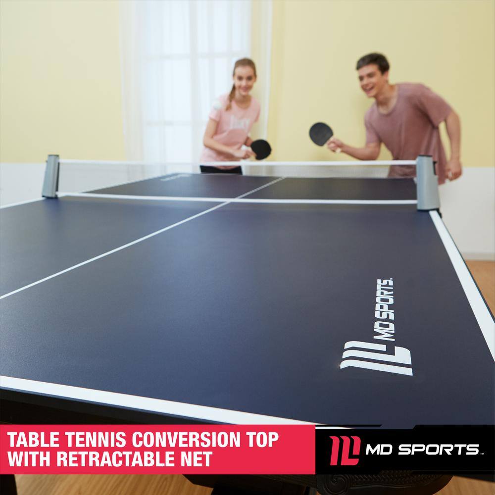 MD Sports Table Tennis Conversion Top with Retractable Net TTT412_018M