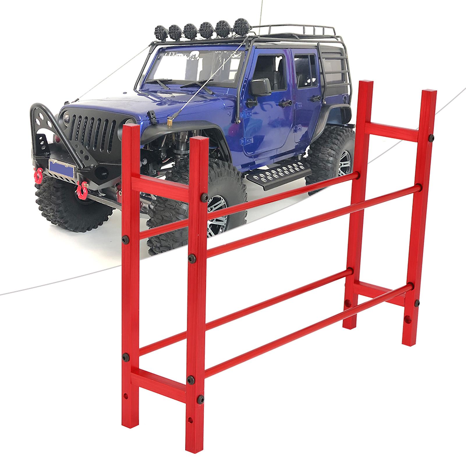 2tiers Rc Tyre Aluminum Alloy Shelf 1.9in Wheel Tire Storage Rack For Scx10 90046 D90 1/10 Model Crawler Carred