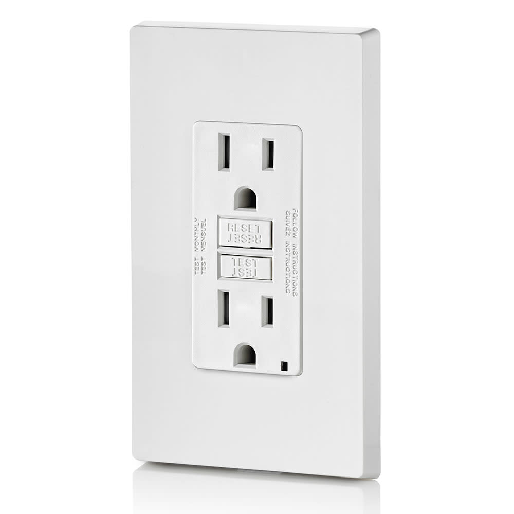 Leviton SmartlockPro GFCI Outlet 15A 125V White NEMA 5-15R