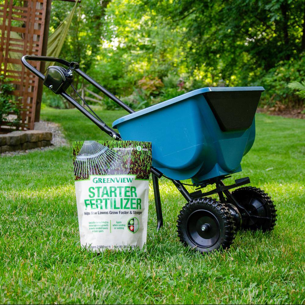 GreenView 8 lbs. 2500 sq. ft. Spring or Fall Lawn Starter Fertilizer 10-18-10 2129863