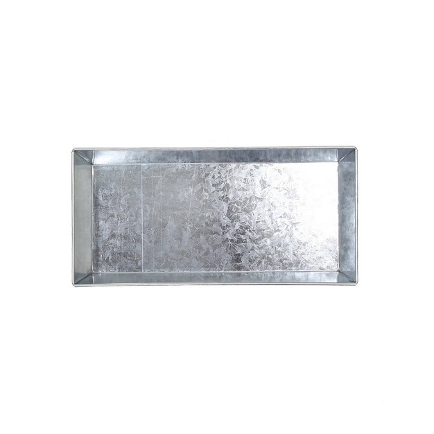 X 3 quot Versatile Galvanized Steel Tray Antique Silver Finish