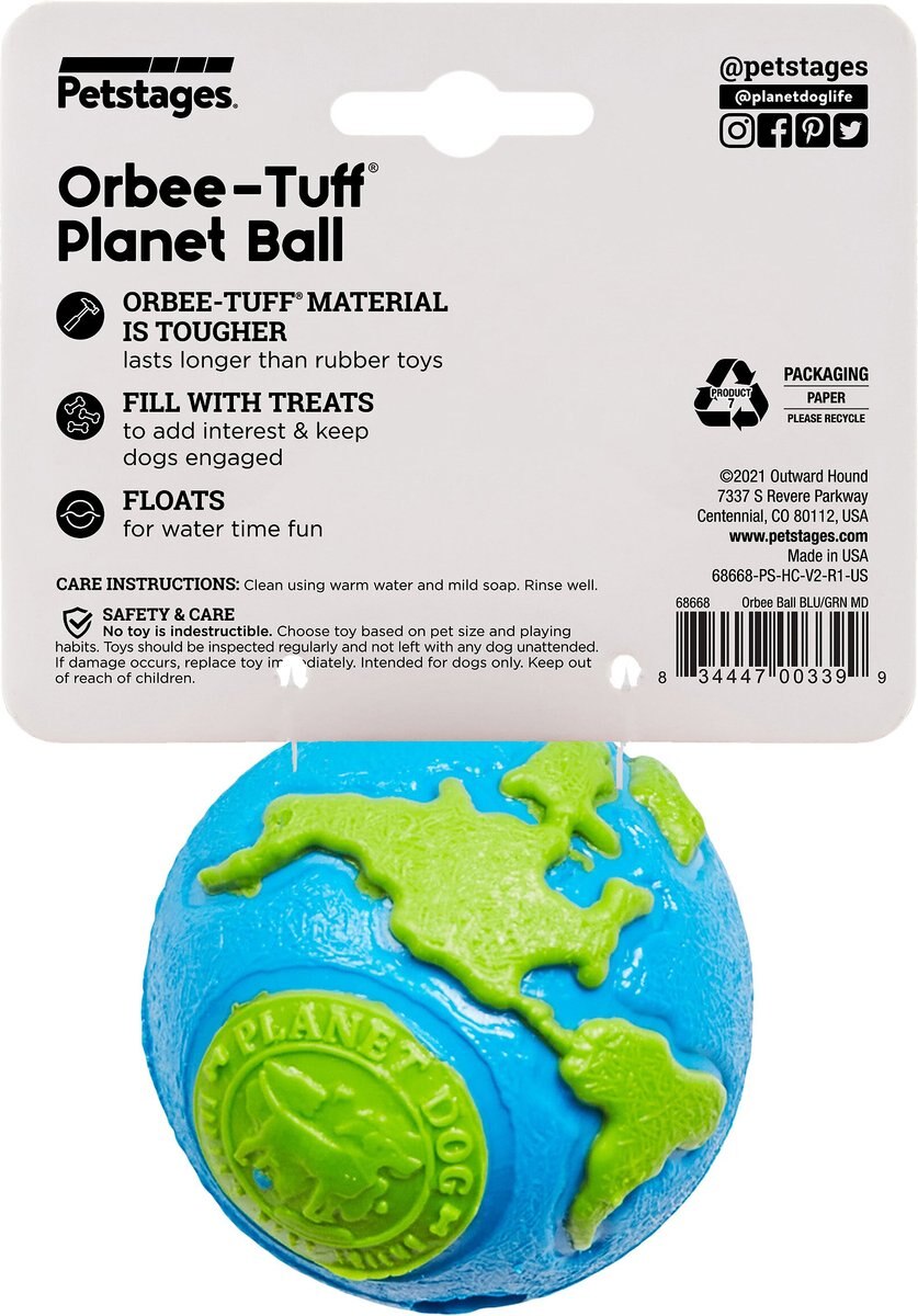 Planet Dog Orbee-Tuff Ball Tough Dog Chew Toy