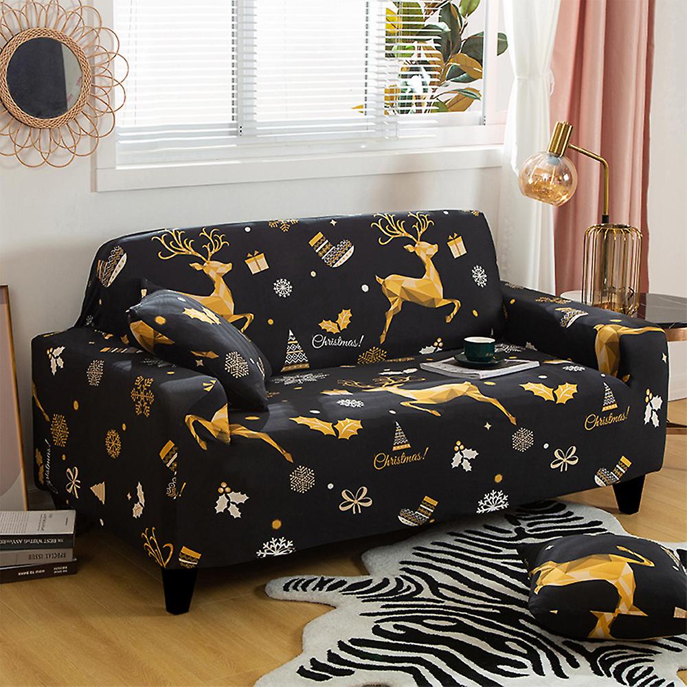 Born Pretty 1 Piece Stretch Sofa Cover-polyester Spandex Printed Seat Fabric-armchair Protector With Elastic Bottom And Non-slip Foam