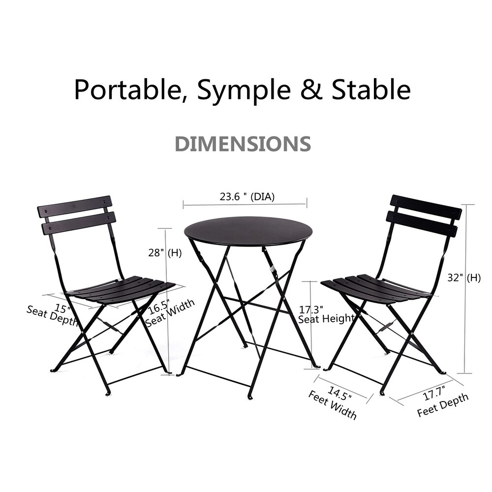 Grand Patio Parisian Stylish Outdoor Bistro Set