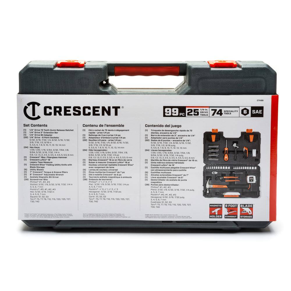 Crescent 14 in. Drive General Purpose Tool Set (99-Piece) CTK99